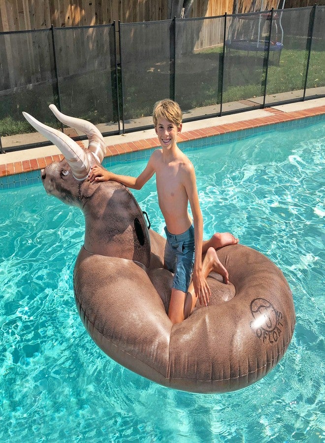 GoFloats Giant Inflatable Buckin' Bull - Grab Summer by The Horns, Includes Drink Float - Image 3