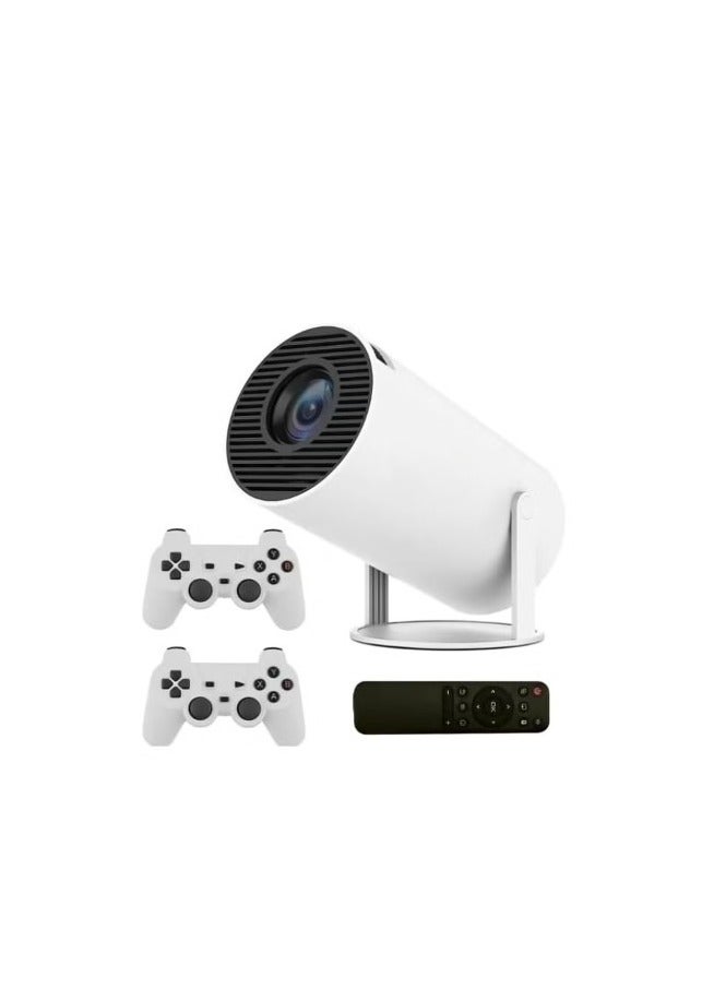 جوروبو جهاز عرض ألعاب HT05 PLUS 2 في 1 بشريحة احترافية، جهاز عرض محمول مع لوحة تحكم لاسلكية، 2.4 جيجا/5 جيجا واي فاي BT 5.0 يدعم شاشة 4K مقاس 130 بوصة ودوران 180 درجة ومكبر صوت هاي فاي - Image 1