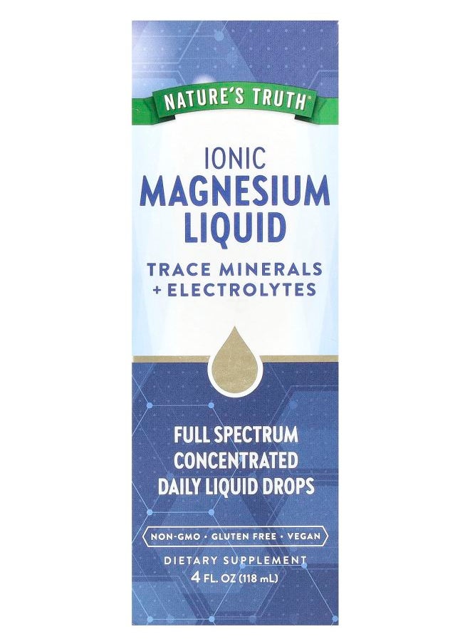 Nature's Truth - Ionic Magnesium Liquid Unflavored 4 fl oz (118 ml) - Image 1