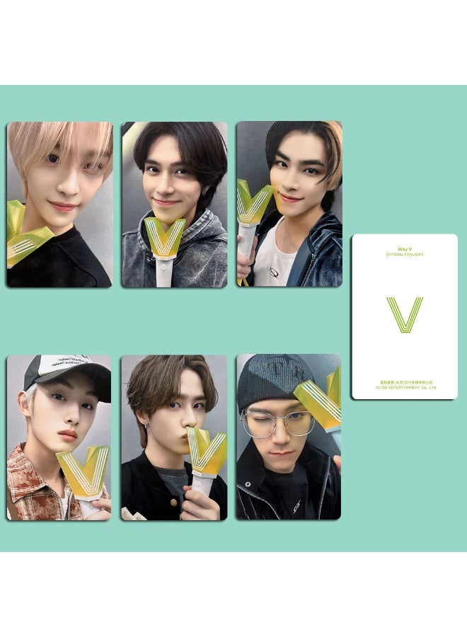 NIBEMINENT 6 Pcs Kpop WayV Lightstick Lomo Cards Card For Fans Collection Gifts - Image 1