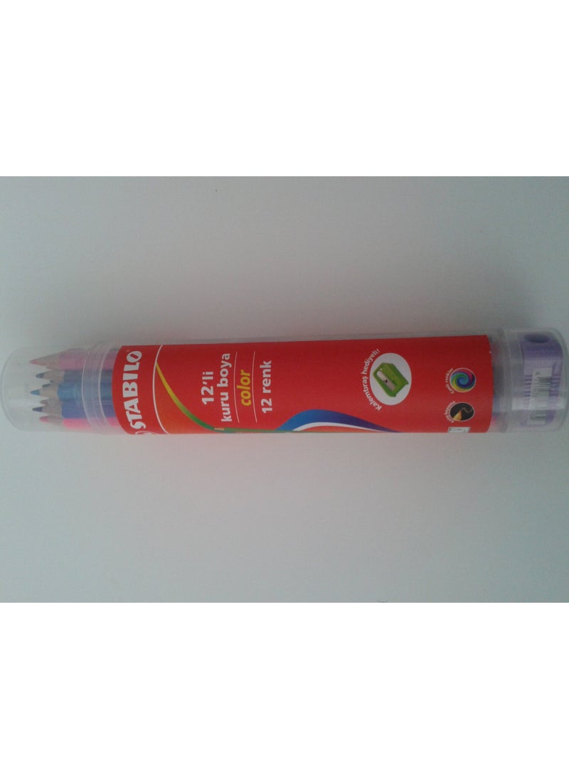 STABILO Color 12 Pack Plastic Tube  - Image 1