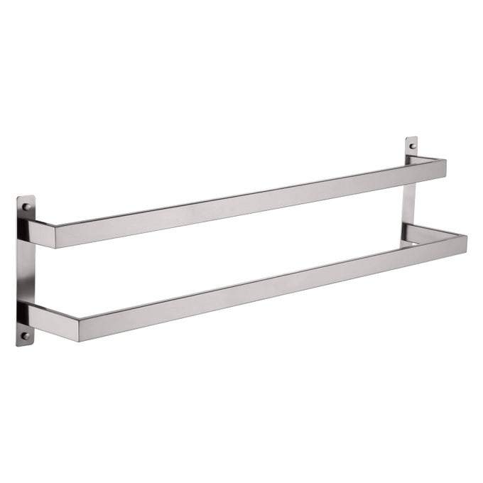 BATH TOWEL BARS 32 INCHES BATHROOM 2TIERS LADDER TOWEL RAILS TOWEL HOLDERS WALL MOUNTED TOWELS SHELVES RACK BRUSHED STAINLESS STEEL B5008BRL32