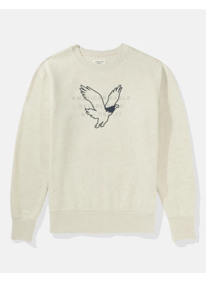 American Eagle AE Super Soft Icon Graphic Crew