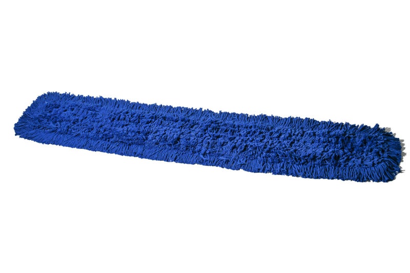 Tidy Tools Commercial Dust Mop Replacement Head 48 x 5 in Cotton Nylon Reusable Mop Head Industrial Dust Mop Refill for Floor Cleaning Janitorial Supplies Blue
