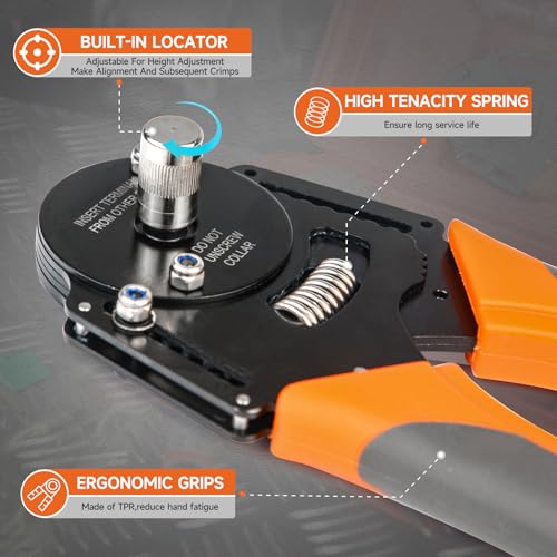 IWISS iCrimp Closed Barrel Crimper 4 Way Indent,8 Impression Type for Deutsch Solid Contacts gage 12 (IWD-12) - Image 4