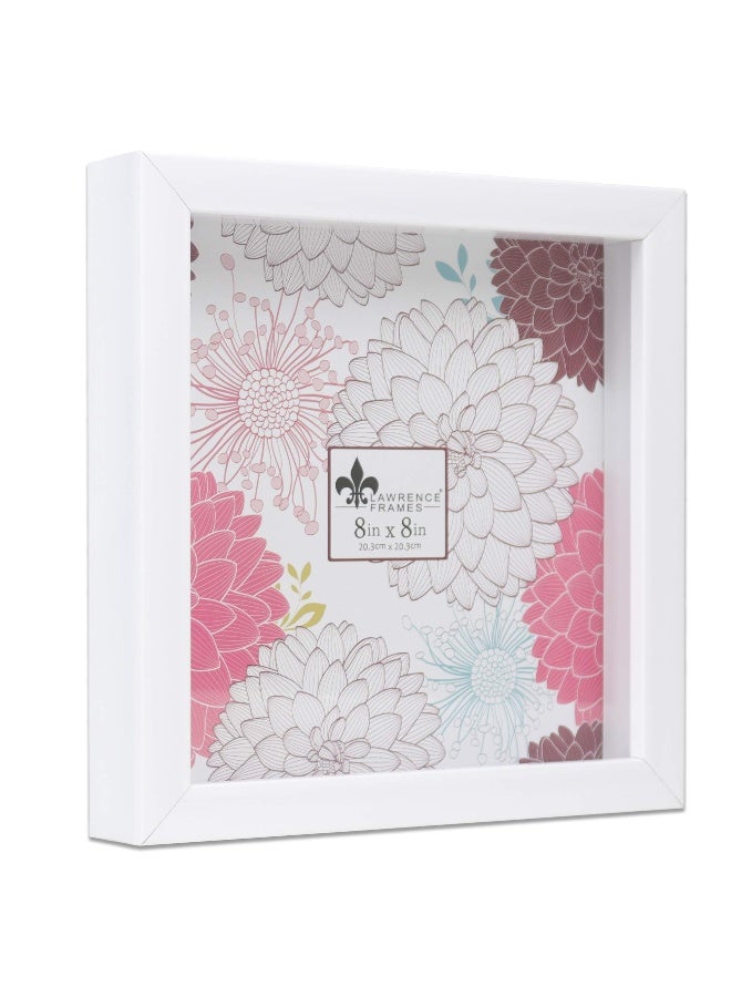 Lawrence Frames 785288 Shadow Box Frame, 8x8, White - Image 1