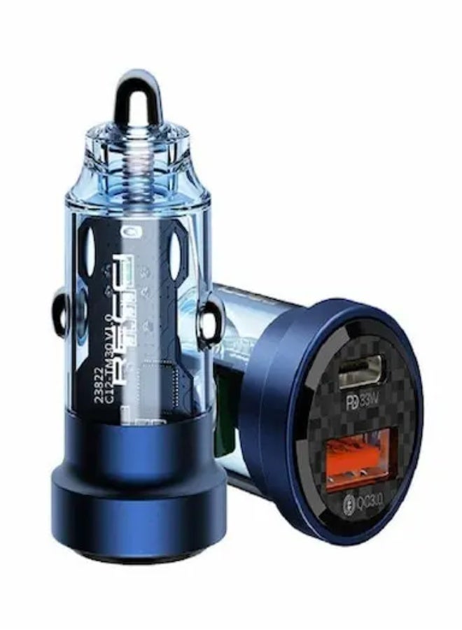 ريتشي شاحن سيارة Journey RCC-N17 – شحن سريع 33 واط مع منافذ USB-A وUSB-C ودعم PPS - Image 1