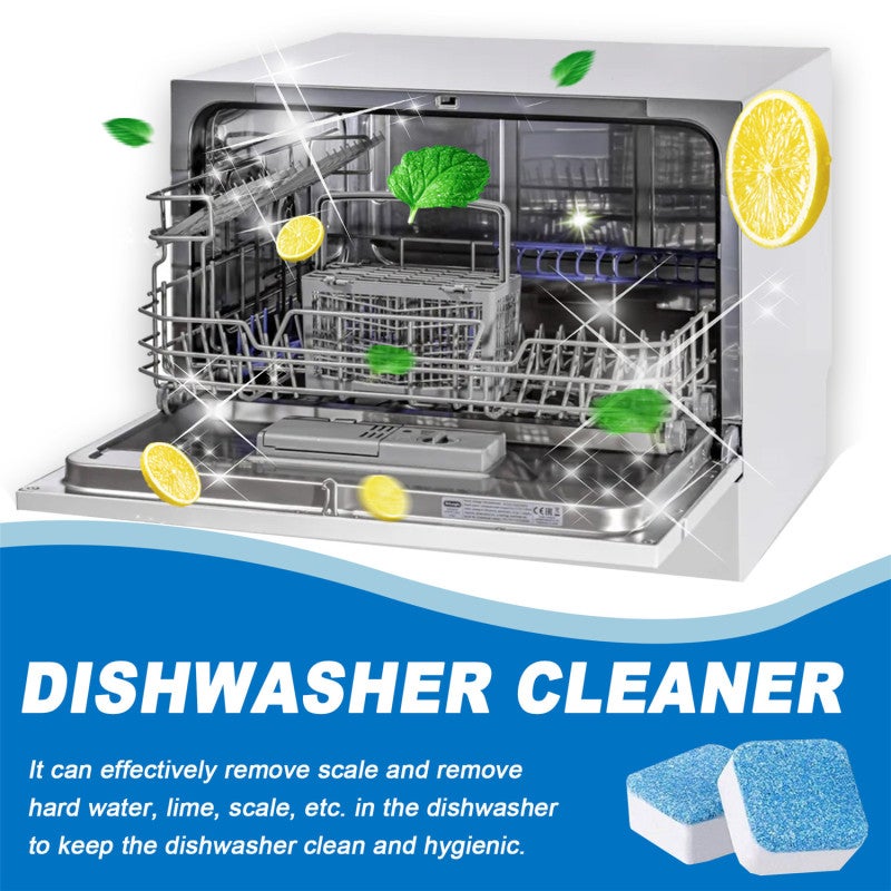 Dishwasher Cleaner Tablets 12 Pcs Effectively Remove Scale Lime And Hard Water - Durable Long-Lasting Deodorizer For Dishwasher Washing Machine - Image 4