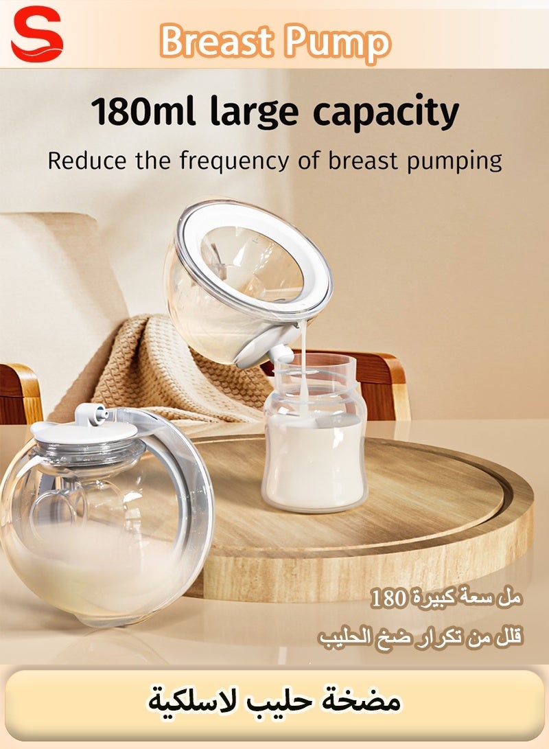 سيرينوفيا مضخة ثدي كهربائية مزدوجة تُرتدى حول الرقبة، تعمل بدون استخدام اليدين، آمنة وغير مؤلمة، شفط قوي، بطارية 1800 مللي أمبير، ضوضاء منخفضة، 3 أوضاع و9 مستويات، مع حواف 21/24 مم - Image 3