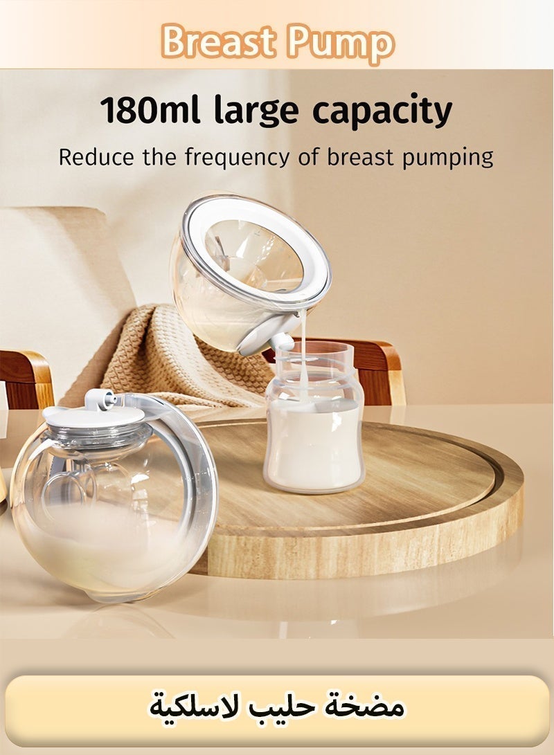 Serinovia Neckband Wearable Breast Pump, 88g Ultra-Light Hands-Free Double Electric Pump, Painless Strong Suction, 1800mAh Battery, Low Noise, 3 Modes 9 Levels, 21/24mm Flanges - Image 2