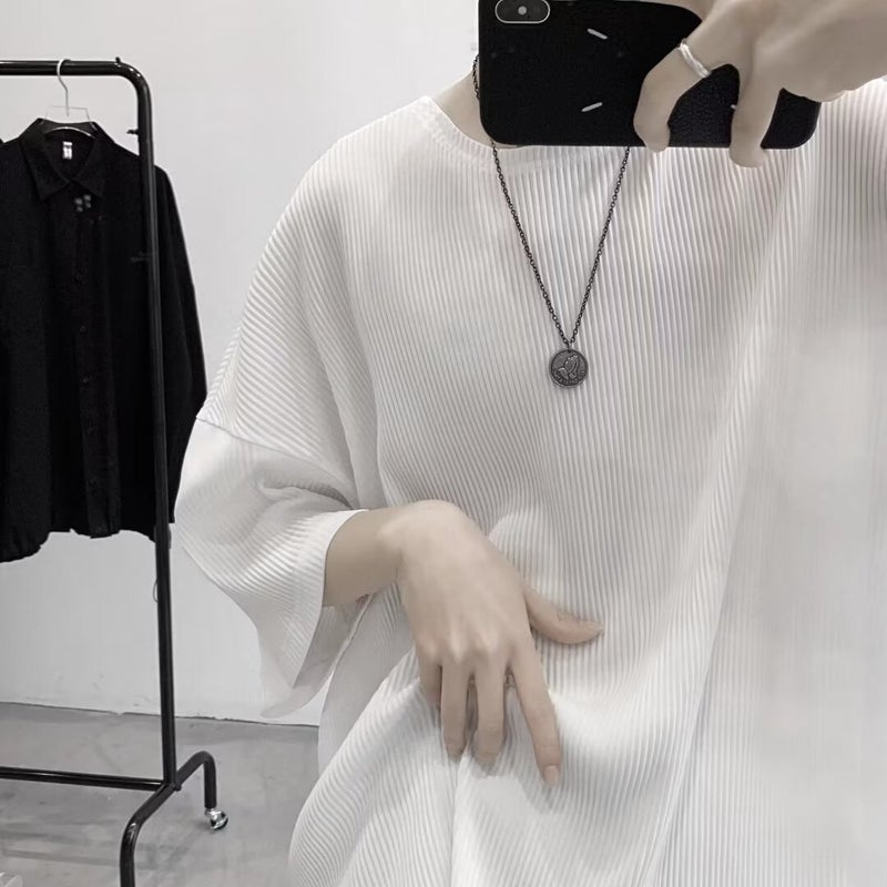 2024 Spring And Solid Color Short-Sleeved T-Shirt Men'S Simple Casual Half-Sleeved Trendy T-Shirt Base Shirt - Image 3