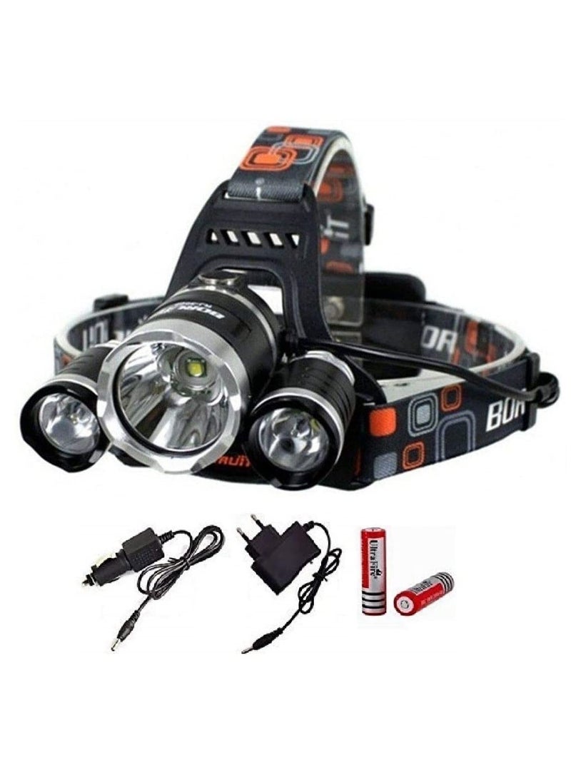 JAMUNESH JAMUNESH Upto 1000 m 1 km Range Rechargeable Head Torch with Lithiumion Battery for Farmers Fishing Camping Hiking Cycling Running  - Image 1