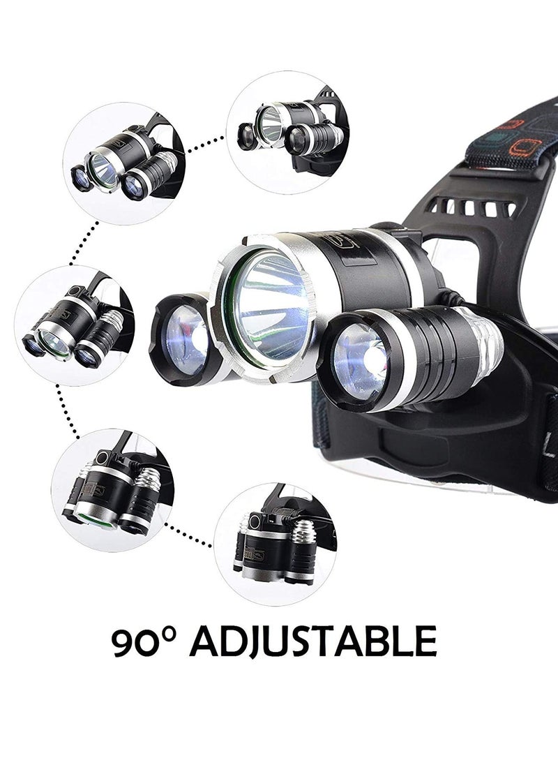 JAMUNESH JAMUNESH Upto 1000 m 1 km Range Rechargeable Head Torch with Lithiumion Battery for Farmers Fishing Camping Hiking Cycling Running  - Image 4