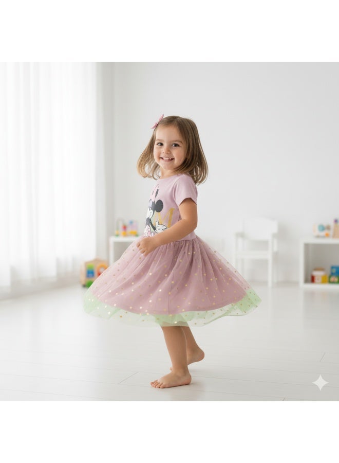 Disney RAPUNZEL - GIRL'S TULLE DRESS 100% COTTON | MESH 100% POLYESTER| - Image 2