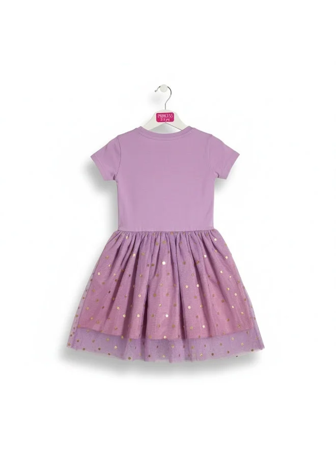 Disney  RAPUNZEL - GIRL'S TULLE DRESS 100% COTTON | MESH 100% POLYESTER| for Women | Best Price UAE