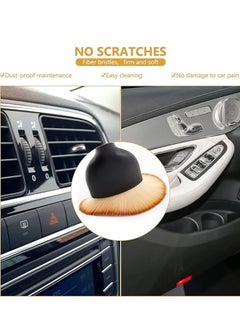 BIGTHREE Car Interior Cleaning Tool Brush with Cover Car Detailing Brushes Auto Interior Soft Hair Removal Brush, Car Brush, Car Cleaning Brush Car Interior Cleaning Tool Brush Scratch Free 2Pcs  - Image 2