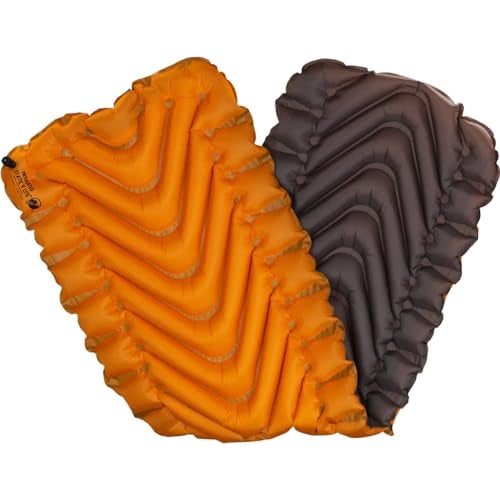 KLYMIT Insulated Static V Lite Inflatable Sleeping Pad | Comfortable, Lightweight, Easy to Inflate, Portable Air Bed for Hiking, Backpacking & Camping — Orange - Image 2