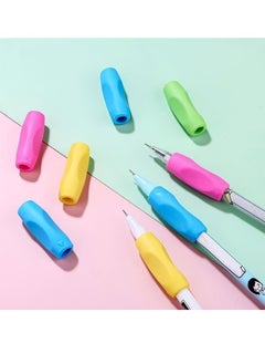 Generic 8pcs Silicone Pen Holder Corrector for Beginners - Ergonomic Grip Writing Skills Adjustment，Ambidextrous Writing Aid for Children and Adults, Soft and Comfortable Rubber(Random Color)  - Image 1