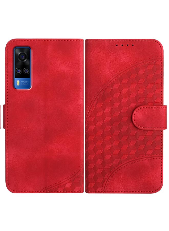 erorex Case For vivo Y51 2020 India/Y31 4G India Elephant Head Embossed Phone Leather Case with Lanyard - Image 1