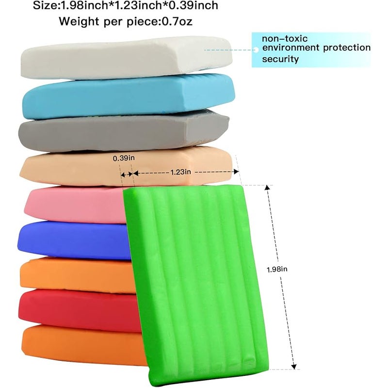 Aestd-ST Polymer Clay 50 Colors, Modeling Clay for Kids DIY Starter Kits, Oven Baked Model Clay, Non-Toxic, Non-Sticky,with Sculpting Tools, Ideal Gift for Children and Artists (50 Colors A) - Image 3