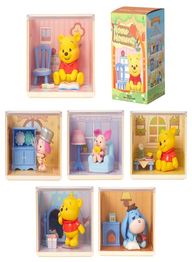 MINISO Disney Winnie The Pooh Blind Box Staying Home Series - Cute Ornament Collectible PVC Desk Decor Surprise Gift for Easter, Birthday and Housewarming (Single Box, Random Style) - Image 1