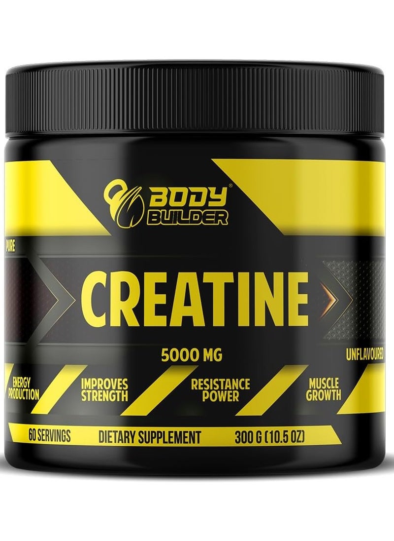 Body Builder - Creatine 5000mg 60 Servings 300g Unflavored - Image 1