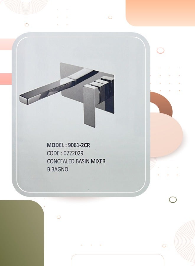 B.B. Bagno 9061-2cr Italian concealed silver basin mixer