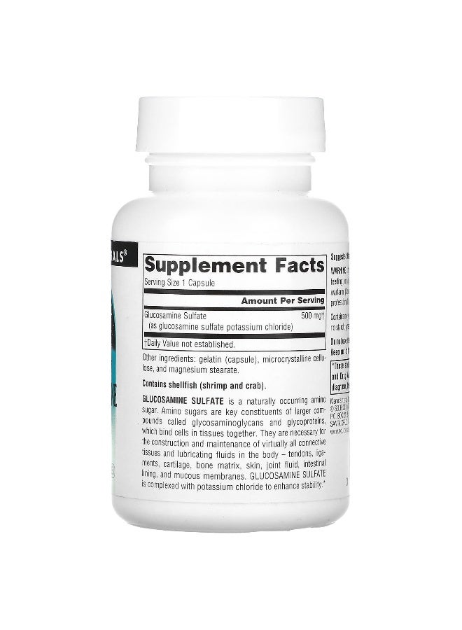 Source Naturals Source Naturals, Glucosamine Sulfate, Sodium Free, 500 mg, 60 Capsules  - Image 2