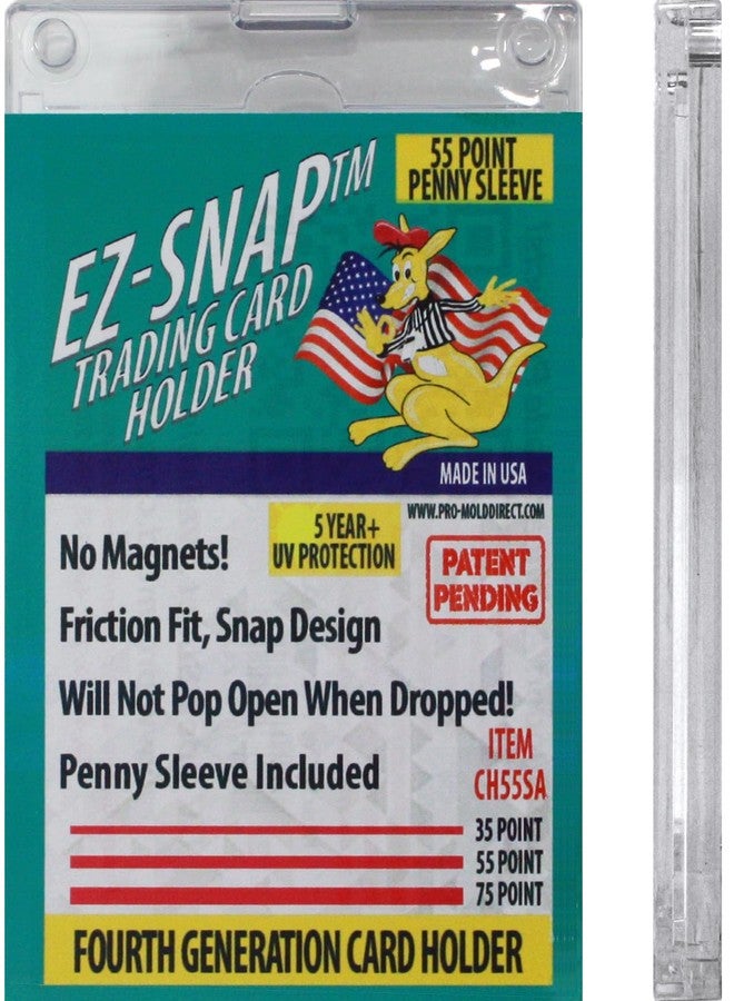 Pro-Mold 5-Count Pro-Mold 55pt EZ-Snap Trading Card Holders Holds Sleeved Card UV Protection CH55SA - Image 2