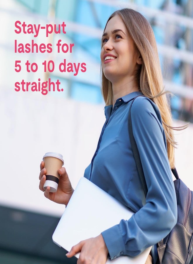 Silly George Single-Size Pop-On Lashes - DIY 1-Step Pre-Glued Faux Eyelash Cluster Kit, Natural Look Extensions, Pack of 24 Individual Clusters, Black - Blush, 10mm - Image 5