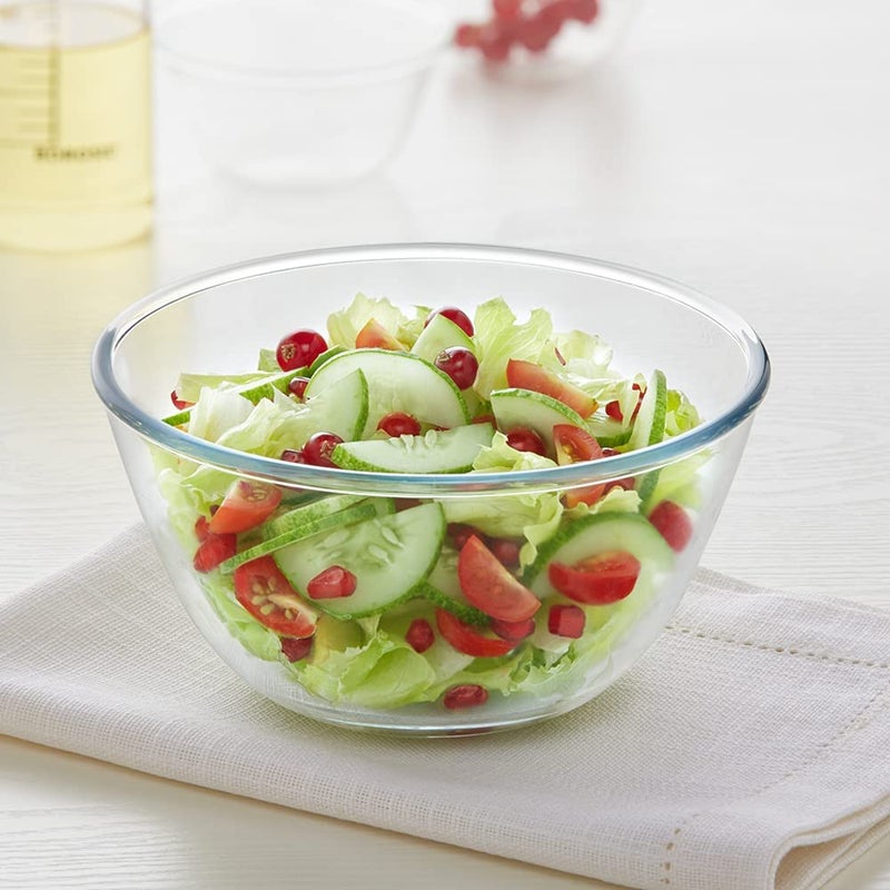 RAGYULA Borosilicate Glass Mixing Bowl and Serving Bowl Micro Wave Oven Safe 1000ml Set of 1 Piece Transparent Clear - Image 5