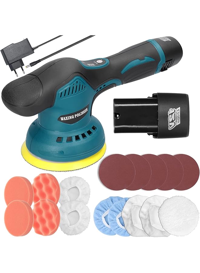 erorex Cordless Eccentric Car Polisher 8 Gears Of Speeds Adjustable Electric Auto Polishing Machine Multifunctional Metal Waxing Wood Grinding Rust Removal Machine - Image 1