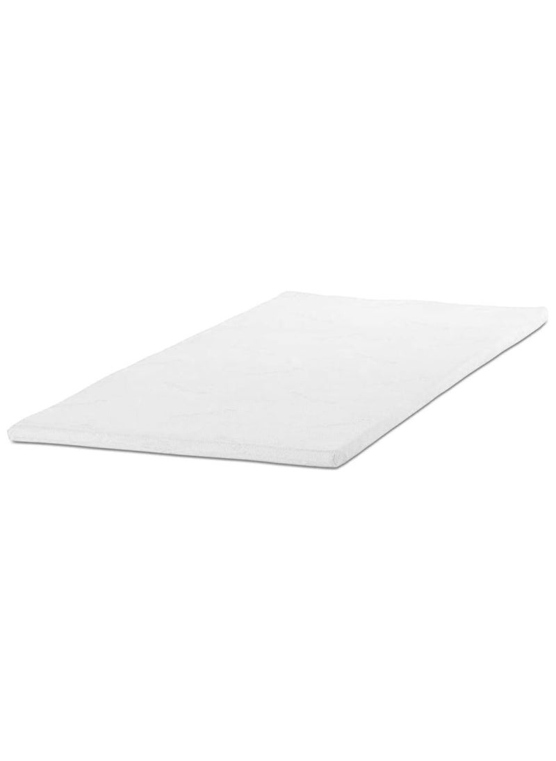 Sleep Comfort - Memory Foam (Visco) Mattress Topper 5cm Height with Removable Velvet Cover and Elastic Band on Corners, 100 x 200 cm - Image 1