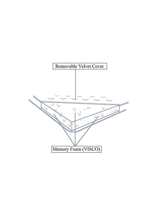 Sleep Comfort - Memory Foam (Visco) Mattress Topper 5cm Height with Removable Velvet Cover and Elastic Band on Corners, 100 x 200 cm - Image 1