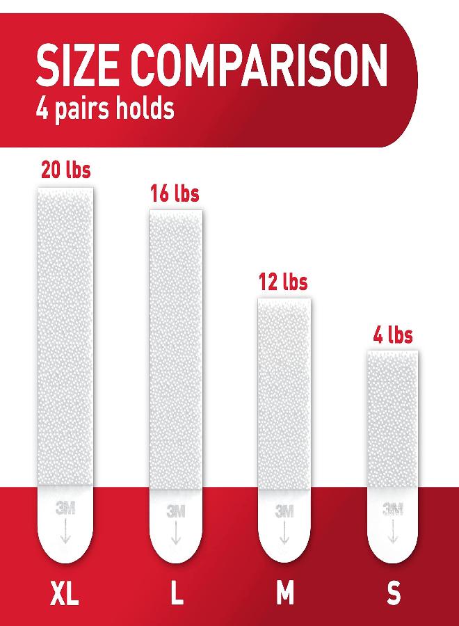 Command Command Large Picture Hanging Strips, Damage Free Hanging Picture Hangers, No Tools Wall Strips for Living Spaces, 14 White Adhesive Strip Pairs(28 Strips) - Image 2