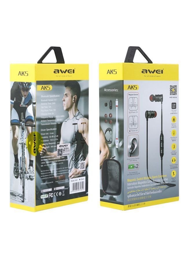 NIBEMINENT AK5 Bluetooth In-Ear Headphones With Mic Blue/Black - Image 3