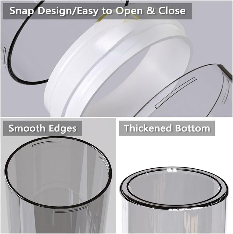 PRAMANTA Toothbrush and Paste Holder Cup Toothbrush Protector Tongue Scraper Case Mouthwash Seal Container Plastic Bathroom Stuff Storage for Household Travel (1Pcs) - Image 3
