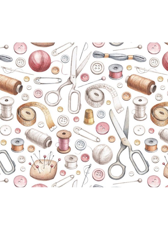 Stesha Party Seamstress Wrapping Paper Gift Wrap Women Mom Grandma 30 X 20 Inch (3 Sheets)  - Image 2