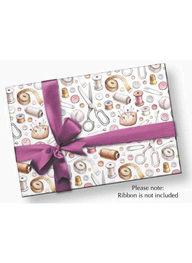 Stesha Party Seamstress Wrapping Paper Gift Wrap Women Mom Grandma 30 X 20 Inch (3 Sheets)  - Image 3