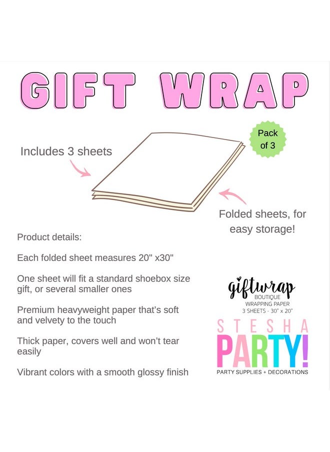Stesha Party Seamstress Wrapping Paper Gift Wrap Women Mom Grandma 30 X 20 Inch (3 Sheets)  - Image 5