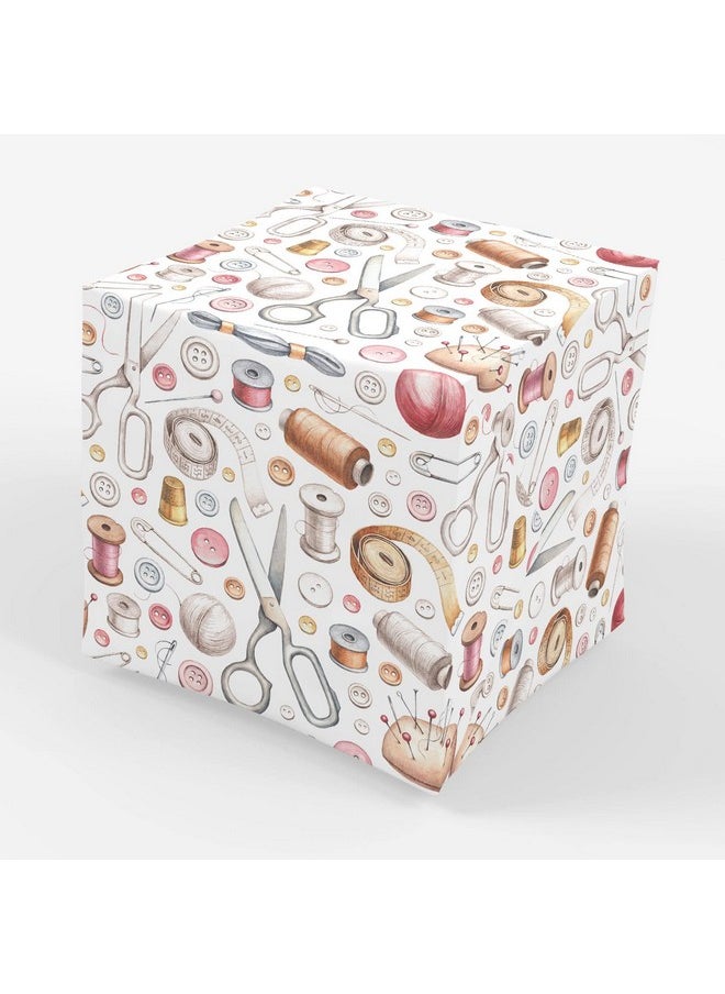 Stesha Party Seamstress Wrapping Paper Gift Wrap Women Mom Grandma 30 X 20 Inch (3 Sheets)  - Image 1