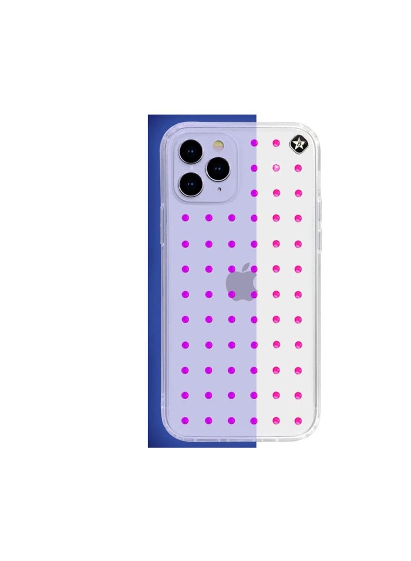 Bling My Thing - هاتف iPhone 12 Pro Max - Extravaganza Pure Clear - وردي نيون (كريستال سواروفسكي® يتوهج في الظلام)