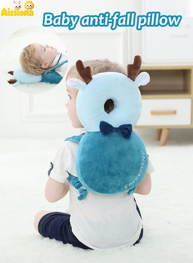 Aissiora Baby head protection backpack Children's anti-fall pillow Baby walker safety head protector Makes a warning sound upon impact Adjustable shoulder straps Suitable for babies learning to walk - Image 1