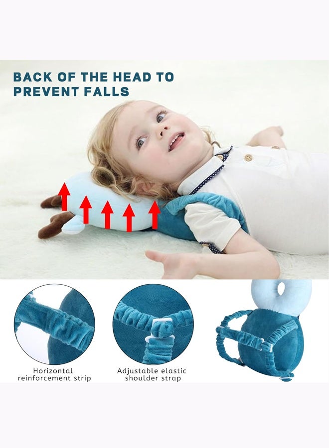 Aissiora Baby head protection backpack Children's anti-fall pillow Baby walker safety head protector Makes a warning sound upon impact Adjustable shoulder straps Suitable for babies learning to walk - Image 4
