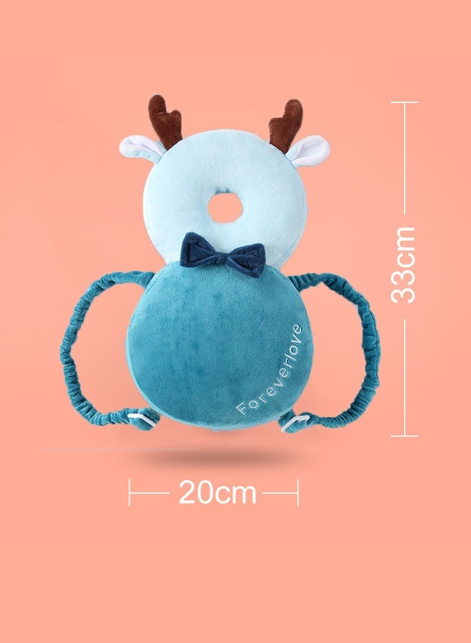 Aissiora Baby head protection backpack Children's anti-fall pillow Baby walker safety head protector Makes a warning sound upon impact Adjustable shoulder straps Suitable for babies learning to walk - Image 2