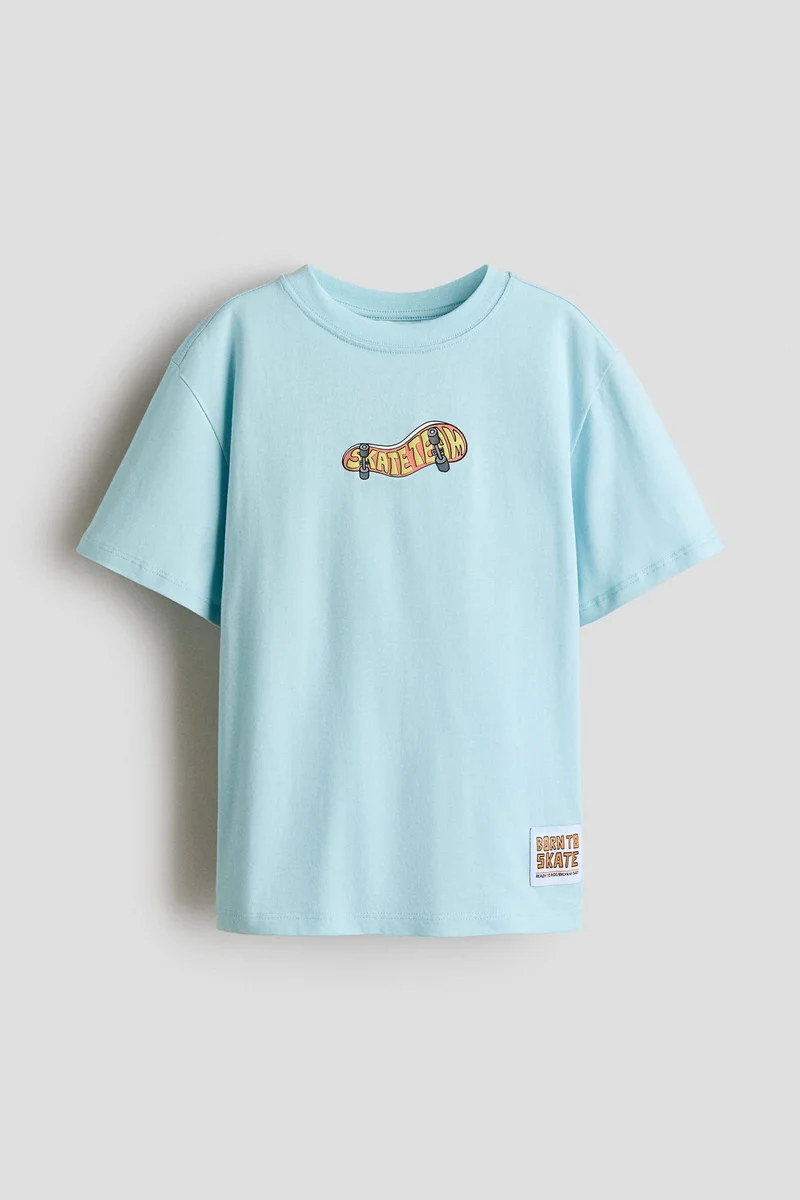 Printed cotton T-shirt
