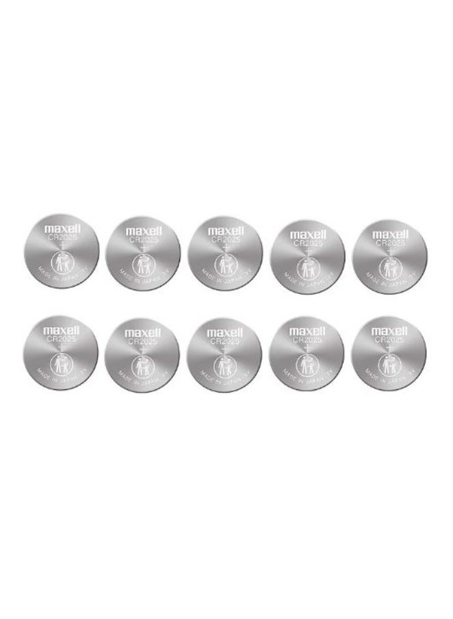 Maxell 10-Pieces Maxell CR2032 Lithium 3V Japan Batteries