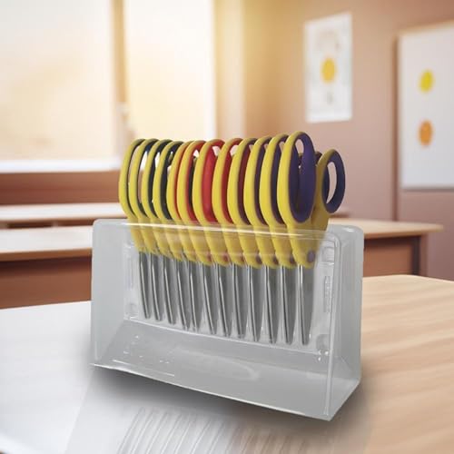 School Smart Blunt Tip Kids Scissors, 5 Inches, Assorted Colors, Pack of 12 - Image 3