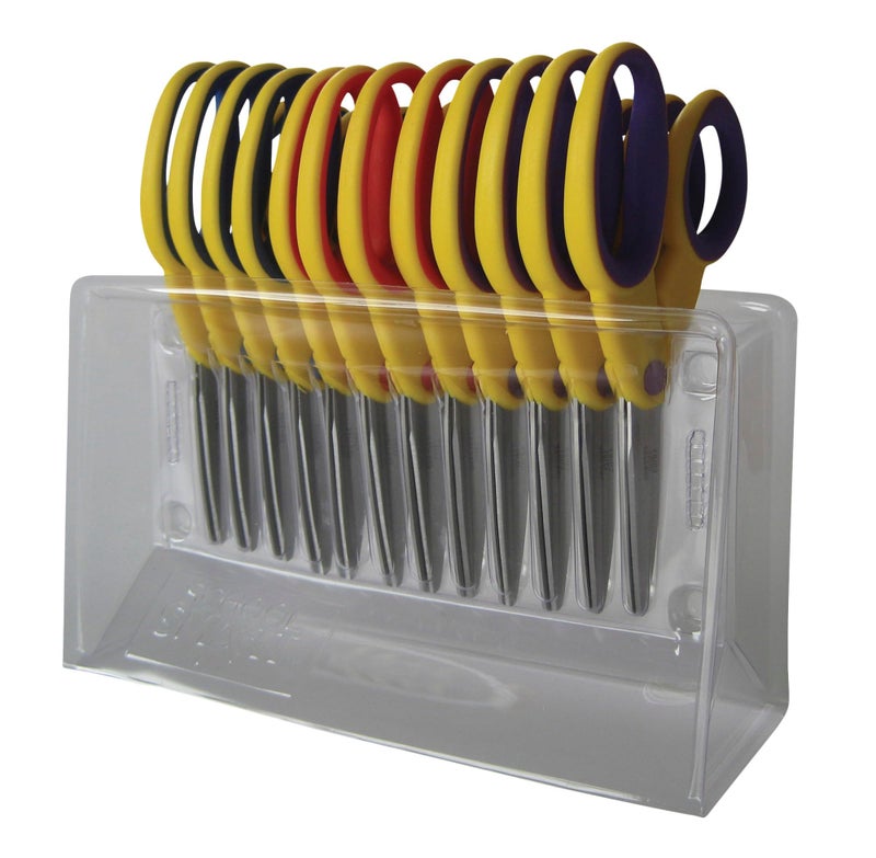 School Smart Blunt Tip Kids Scissors, 5 Inches, Assorted Colors, Pack of 12 - Image 1