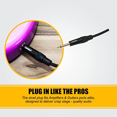 Hawk Proaudio Snungphir Hawk Proaudio Smpg010 Gold Series 6.35Mm Ts Male To 6.35Mm Ts Male With Cable Tie - 3 Meter (Black) - Image 3